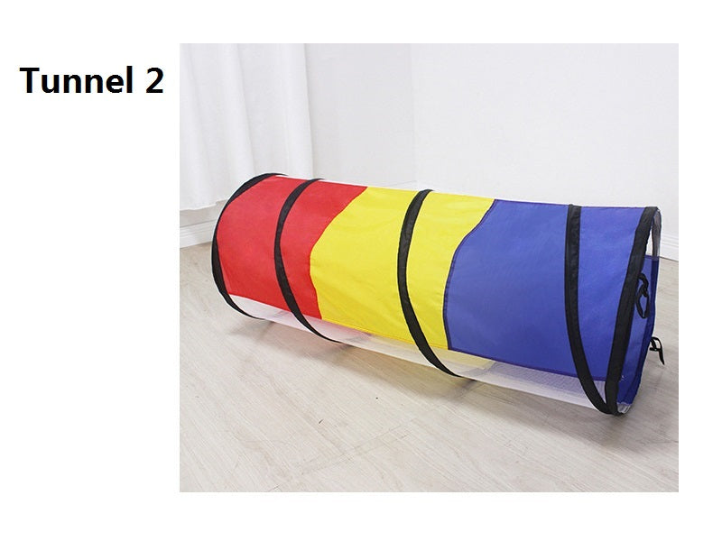 4PCS Pop-Up Square Triangle Tunnel Play Tent Kit Set