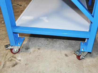 Blue Movable WorkBench / 4 Wheels / 101x200x60CM