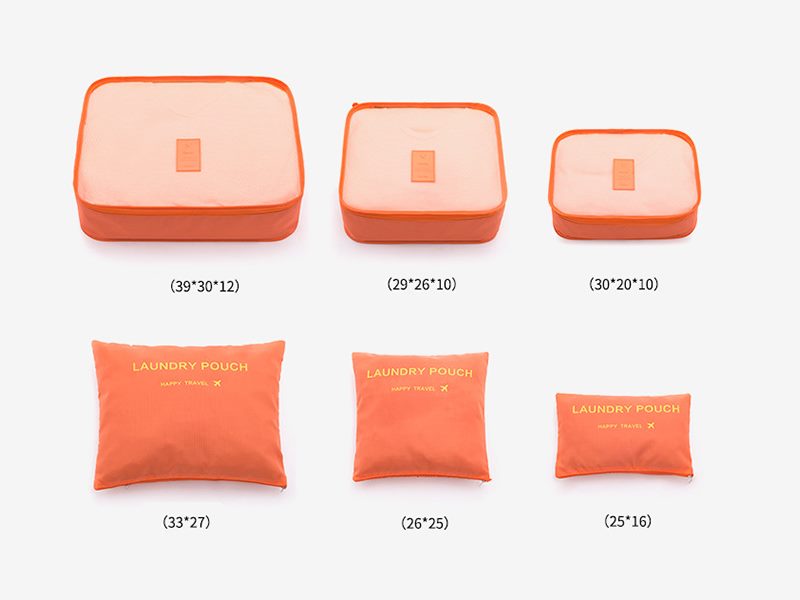 6Pcs Travel Storage Bag Set for Clothes Luggage Packing Cube Organizer Suitcase
