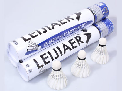 12 Pcs White Feather Badminton Sport Shuttlecocks Durable Training Ball