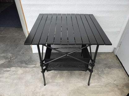 Portable Folding Table Tea Picnic Camping Barbecue Square Table 55X55X50