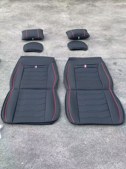Car Seat Cover Faux Leather Cushion 5 Seater Full Set Front Rear Premium Quality