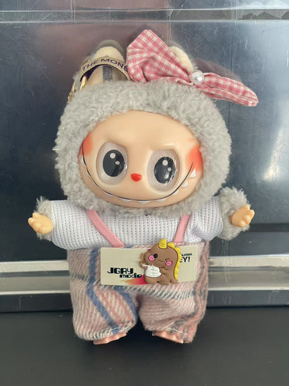 1 pcs 17cm Labubu first and second generation universal fashion mini doll clothing