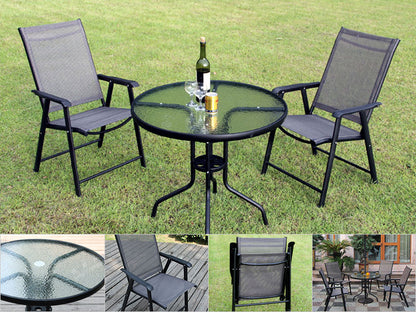 Quality Round Glass Table & 4 Chairs