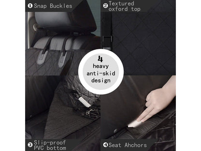Waterproof Pet Cat Dog Back Car Seat Cover Hammock NonSlip Protector Mat