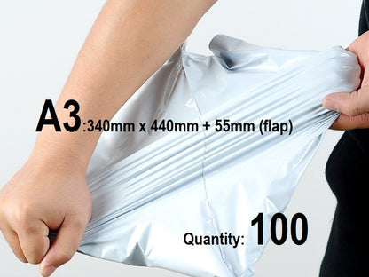 100 X A3 Heavy Duty ( 340 x 440)- Courier Mail Bags