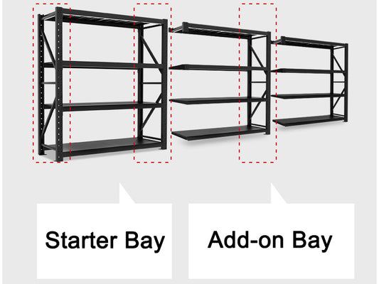 Starter Bay BALCK 1.6x2x0.5 STORAGE SHELVING