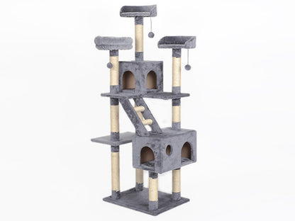 173CM High - Cat Tree House Scratching Post Condo - Grey