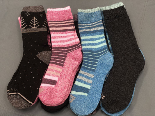 (12 Pairs) Thermal Women Socks Work Socks Cushioned Mixed Colour & Pattern