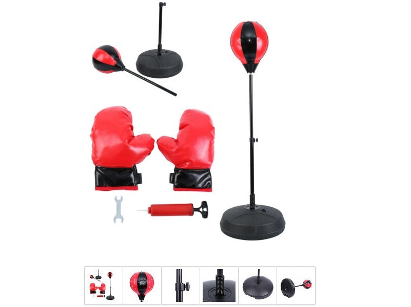 Punch Speed Ball Gloves Set Free Standing Punching Boxing Bag Home GYM Training