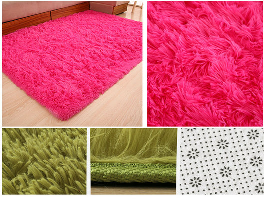 Size200cm x 140cm Ultra Soft Area Rugs Fluffy Carpets Bedroom Kids Shaggy Floor Nursery Mats