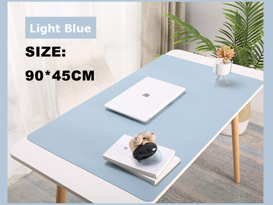 BLUE 90*45cm PU Leather Desk Mat Computer Laptop Keyboard Mouse Pad Office