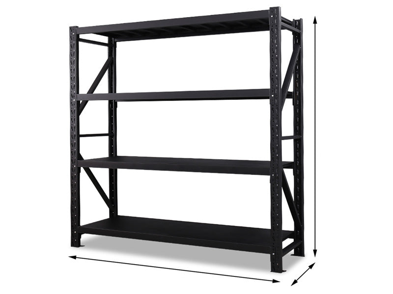 160X150X50CM Black STORAGE SHELVING WAREHOUSE SHELF SHELVES RACKING RACKS
