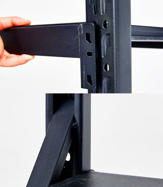 160X150X50CM Black STORAGE SHELVING WAREHOUSE SHELF SHELVES RACKING RACKS