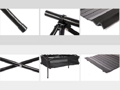 Portable Folding Table Tea Picnic Camping Barbecue Square Table 95X55X50cm
