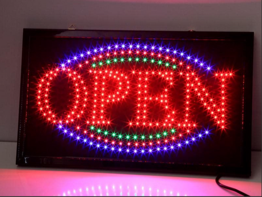 Attractive Flashing LED OPEN SIGN 55x35cm
