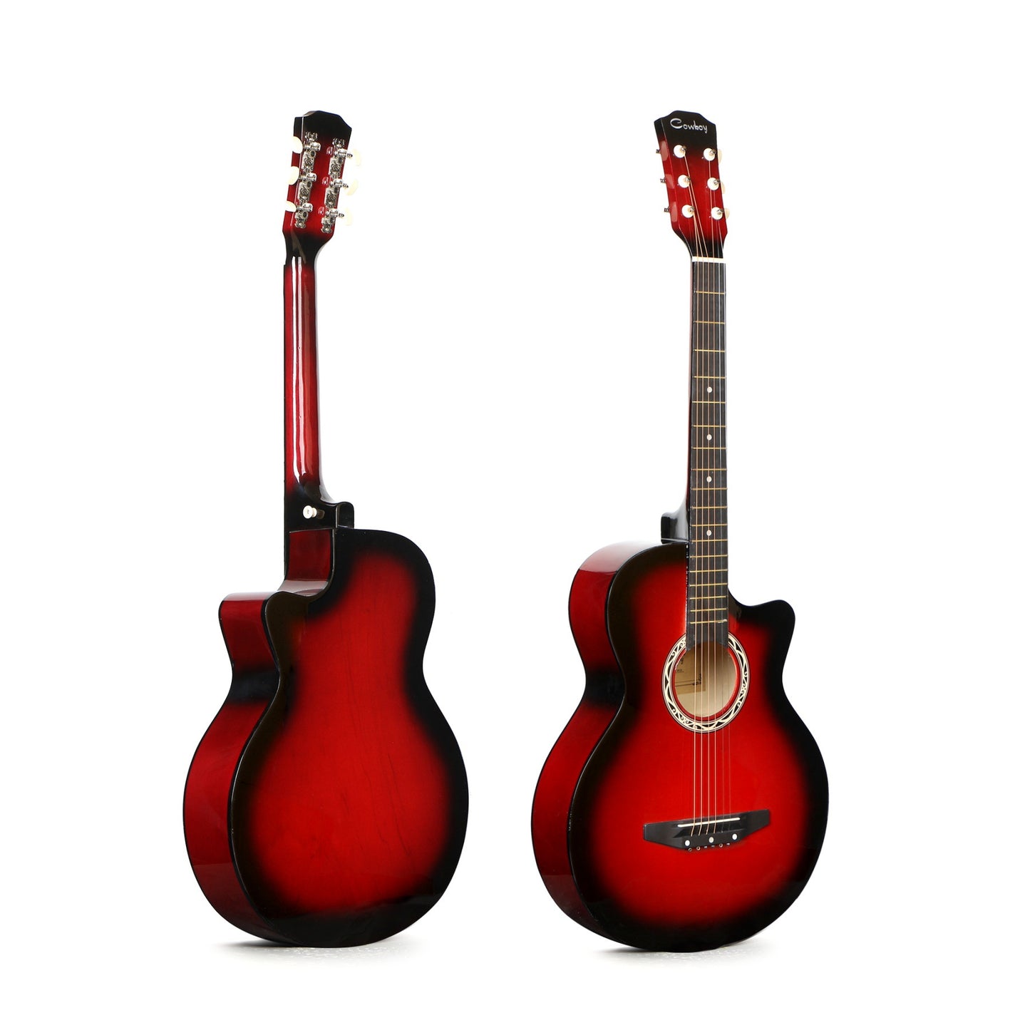 41" Red Wooden Acoustic Guitar