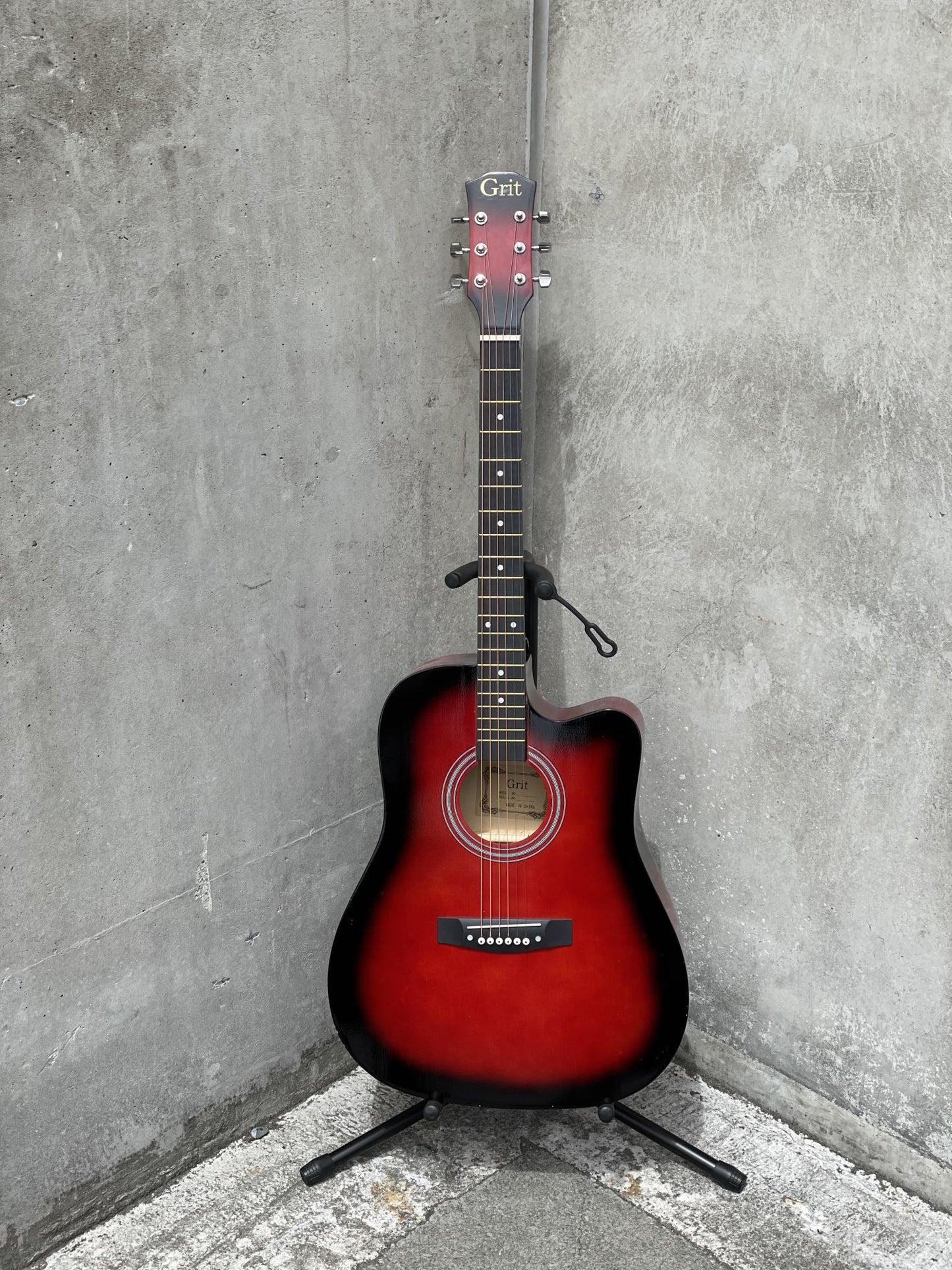 41" Red Wooden Acoustic Guitar