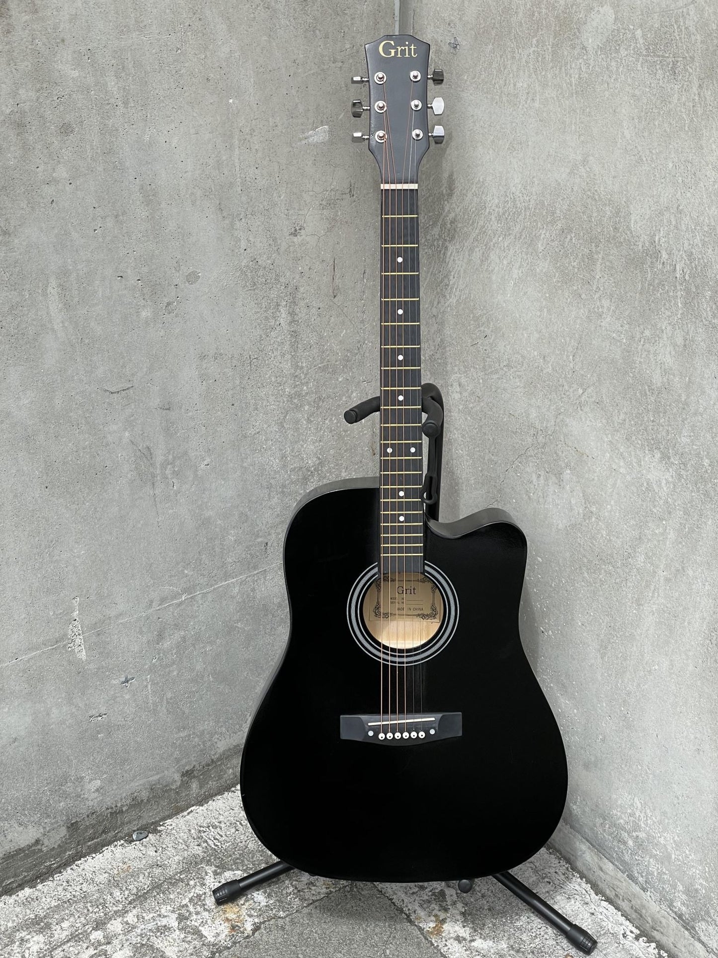 41" Black Wooden Acoustic Guitar