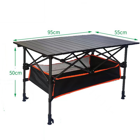 Portable Folding Table Tea Picnic Camping Barbecue Square Table 95X55X50cm