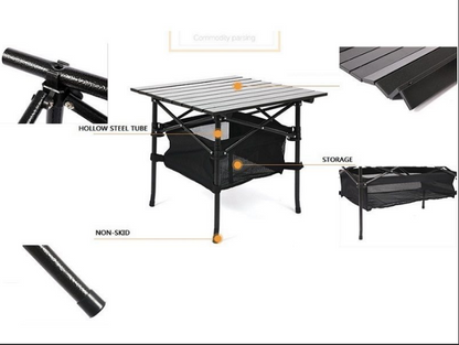 Portable Folding Table Tea Picnic Camping Barbecue Square Table 95X55X50cm