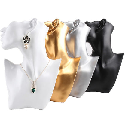 Realistic Mannequin Half Head Eardrop Necklace Resin Mold Stand 4 Colour Available