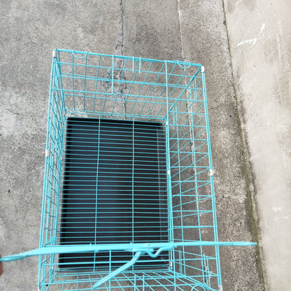Pet Cage - 60cm Wide Collapsible Metal Pet Cage Blue