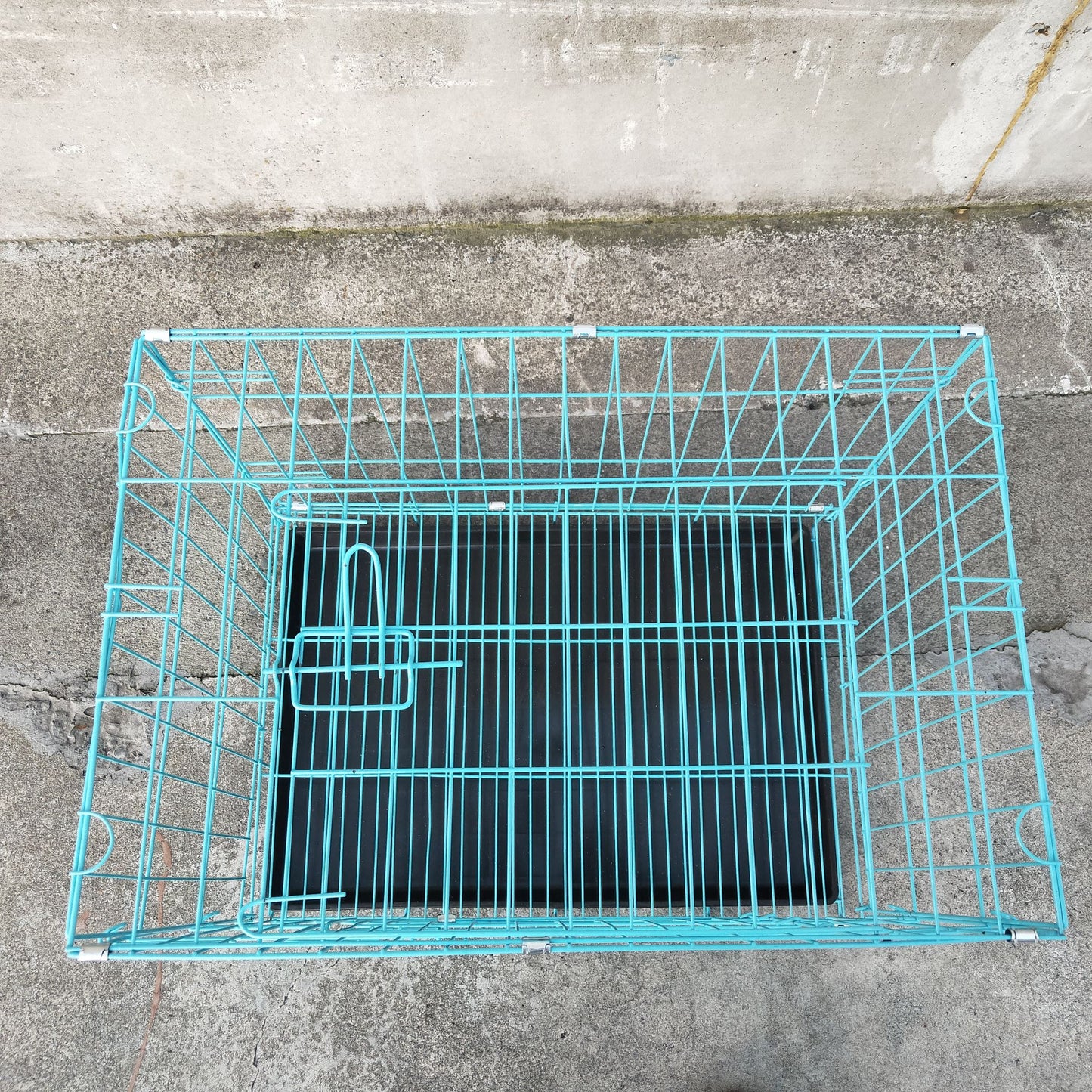 Pet Cage - 60cm Wide Collapsible Metal Pet Cage Blue