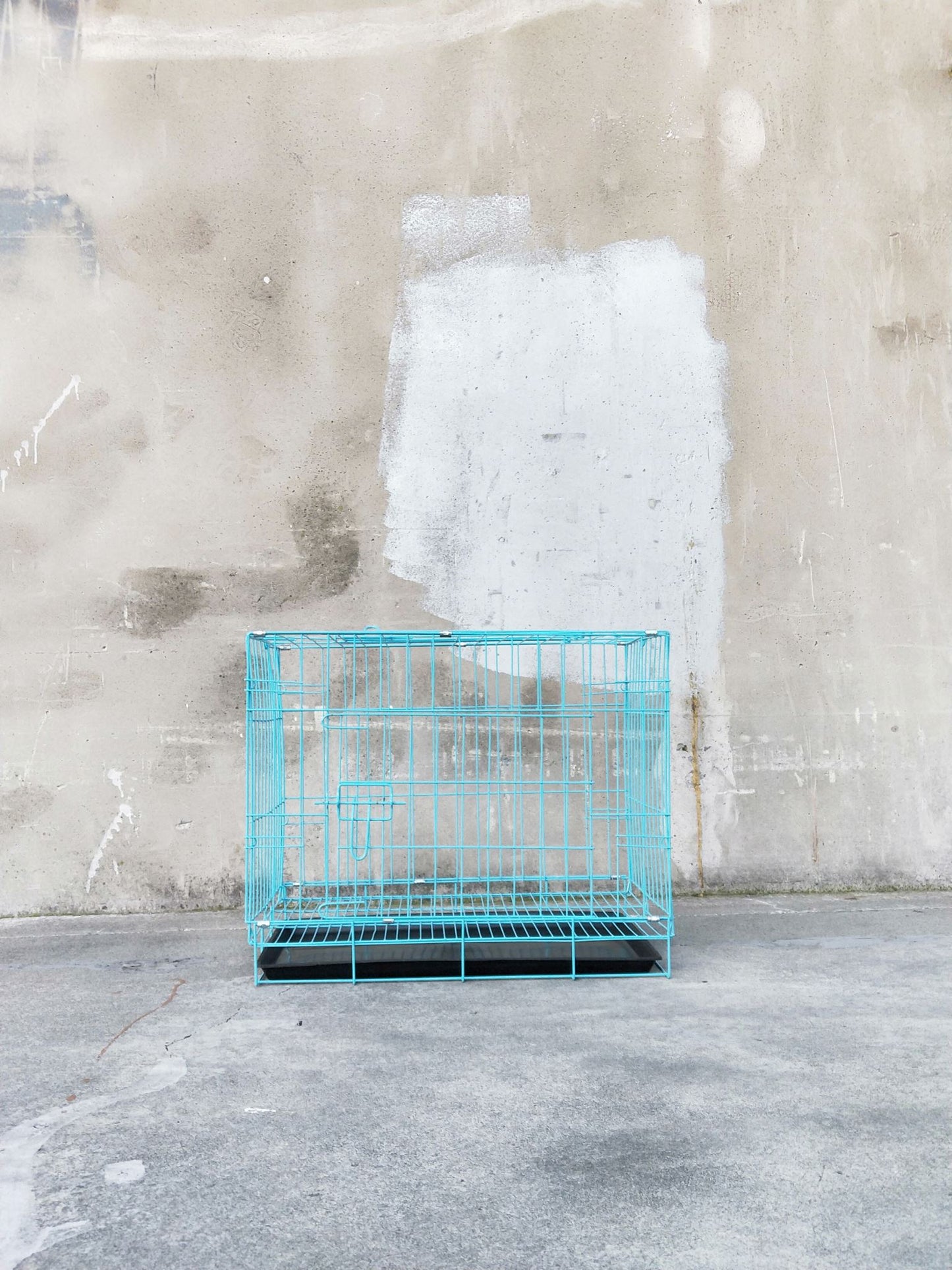 Pet Cage - 60cm Wide Collapsible Metal Pet Cage Blue