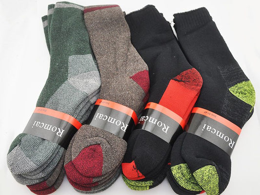 (12 Pairs) Men's Thick Crew/Work Socks Size 9-12