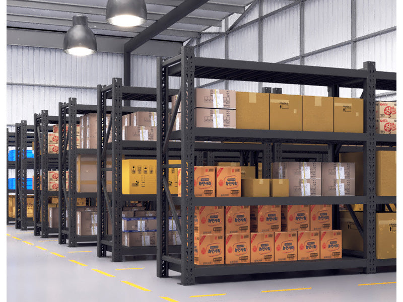 Add-On STORAGE SHELVING WAREHOUSE SHELF SHELVES RACKING RACKS 200X200X60_Black