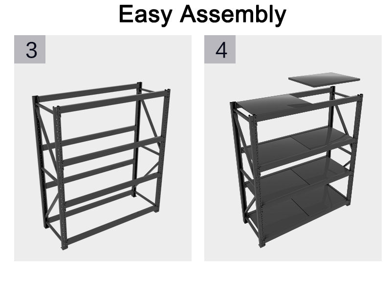 Add-On STORAGE SHELVING WAREHOUSE SHELF SHELVES RACKING RACKS 200X200X60_Black