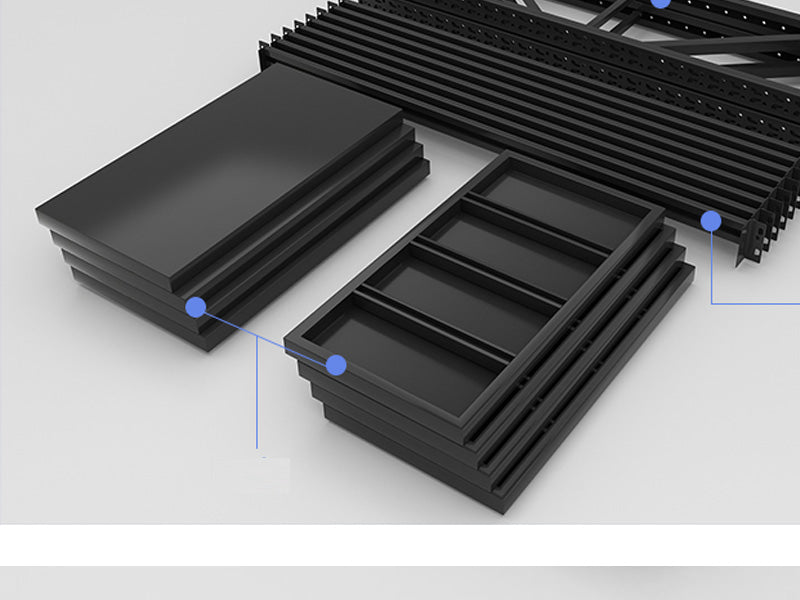 Add-On STORAGE SHELVING WAREHOUSE SHELF SHELVES RACKING RACKS 200X200X60_Black