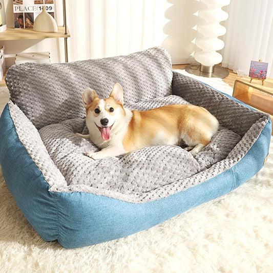 Size 120cmx90cmx37cm High back bolster comfort Pet bed Dog Bed Super Thick Warm