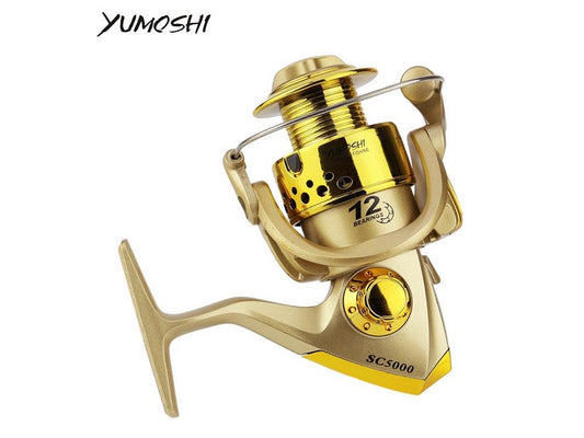 Yumoshi SC7000 Electroplating Fishing Reel Bearing Gear Ratio Spinning Tackle