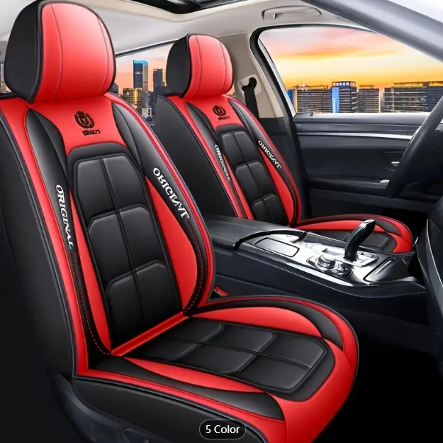 Car Seat Cover Faux Leather Cushion 5 Seater Full Set Front Rear Premium Quality