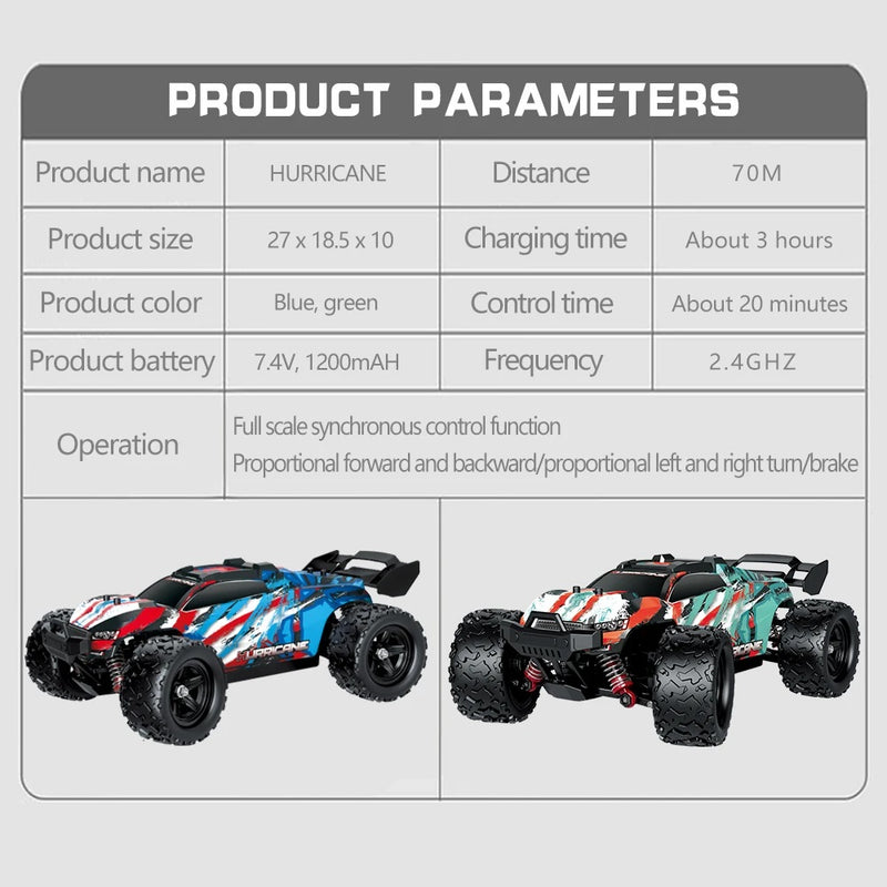36km/h High Speed 1/18 RC Car Model Remote Control Truck RTR Vehicle Off-Road