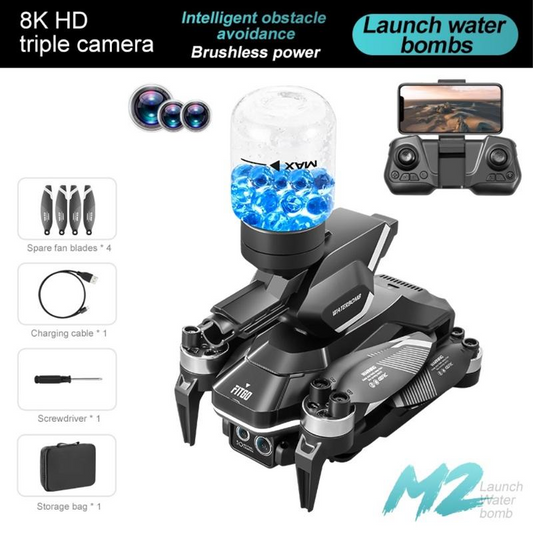 RC Drone Professional Aerial  8K Three-Camera Avoidance Foldable Quadcopter