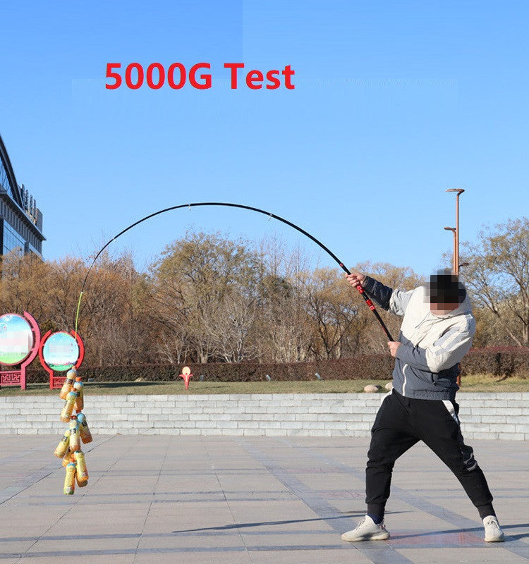 Telescopic Fishing Rod, Fiber Portable Collapsible Fishing Pole 97% Carbon Red Size 2.1/2.7/3M