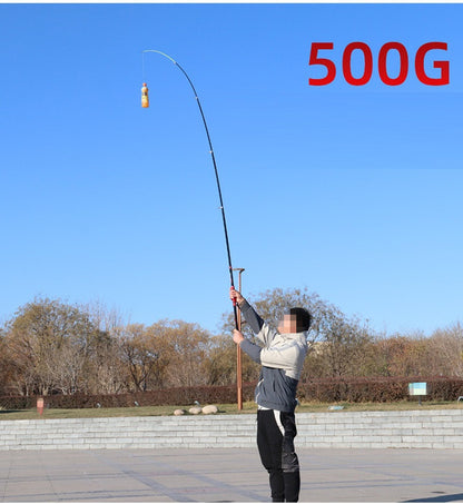 Telescopic Fishing Rod, Fiber Portable Collapsible Fishing Pole 97% Carbon Red Size 2.1/2.7/3M
