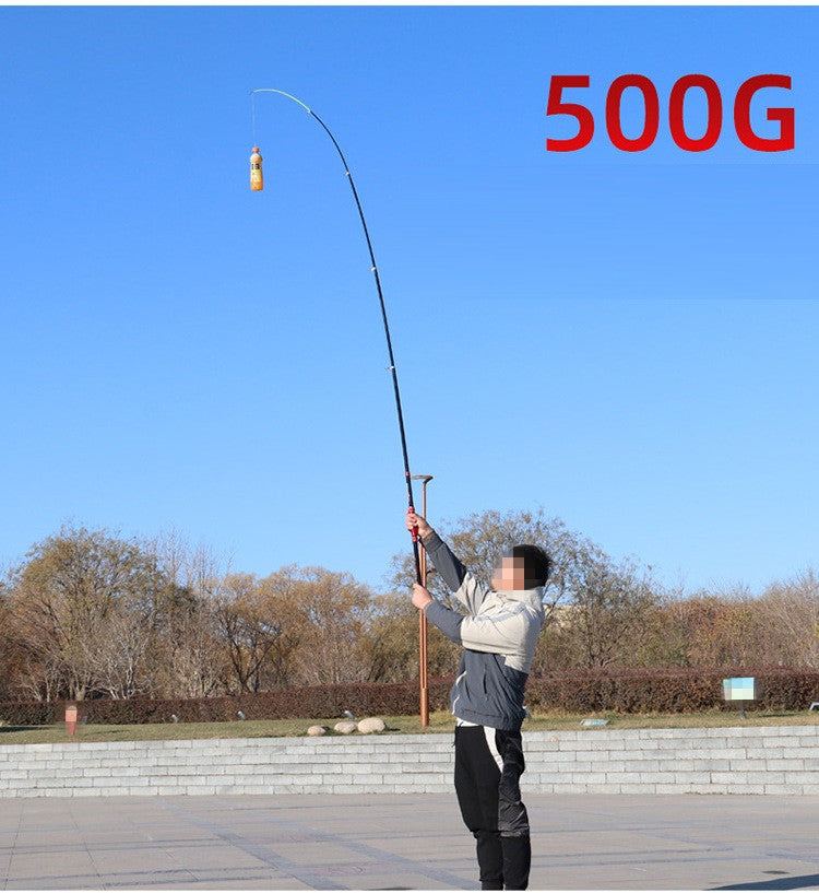 Telescopic Fishing Rod, Fiber Portable Collapsible Fishing Pole 97% Carbon Black Size 2.1/2.7/3M