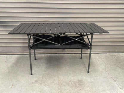Portable Folding Camping Square Table 120X55X68CM With 4 Outdoor Foldable Chair