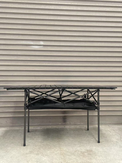 Portable Folding Camping Square Table 120X55X68CM With 4 Outdoor Foldable Chair