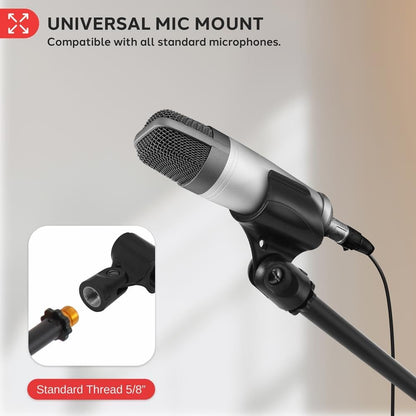 Microphone Stand - Tripod Base Adjustable Height