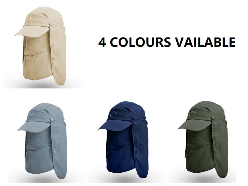 DARK GREY Sun Hat Wide Brim Bucket Hats Outdoor Fishing Hiking Cap UV Protection