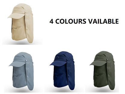 DARK GREY Sun Hat Wide Brim Bucket Hats Outdoor Fishing Hiking Cap UV Protection