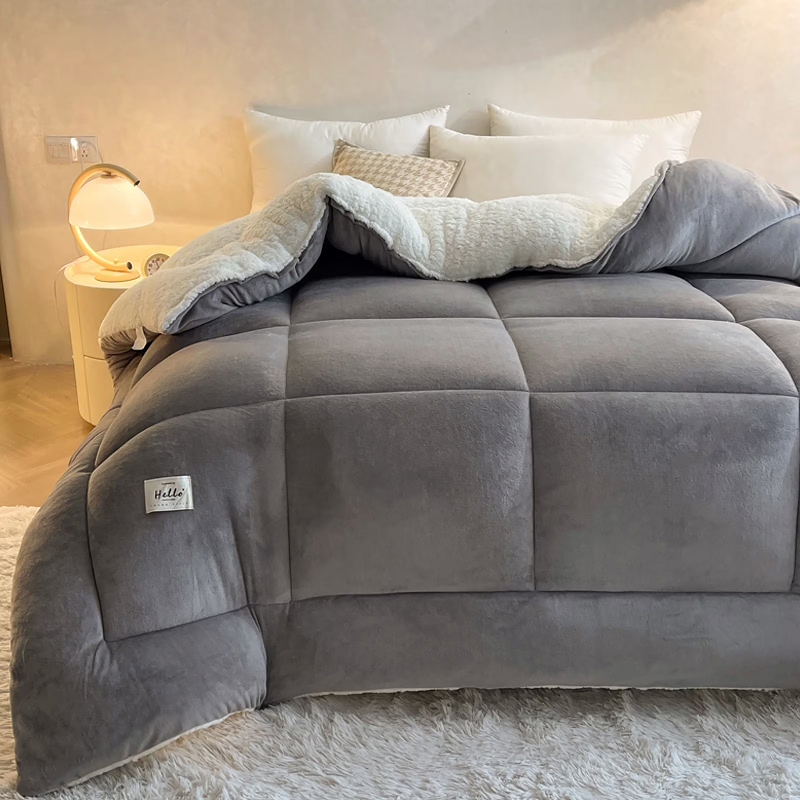 Thicken Blanket Soft Luxury Heavy 3kg Quilted Bedding Warm Cozy Machine Washable