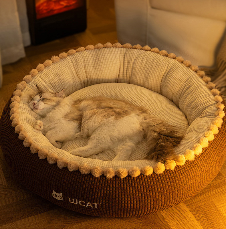 Size 75cm Pet Fluffy Warm Bed Cat Bed Dog Bed