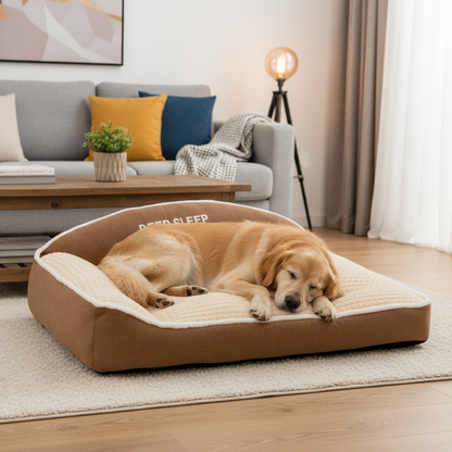 Dog Bed Super Large 120cm Dog Couch Thick & Warm Brown