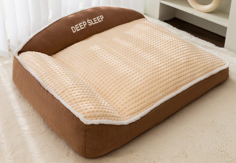 Dog Bed Super Large 120cm Dog Couch Thick & Warm Brown
